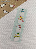 Vintage 1990 Mrs. Grossman's Christmas Cute Snowmen Full Sticker Sheet, Unused