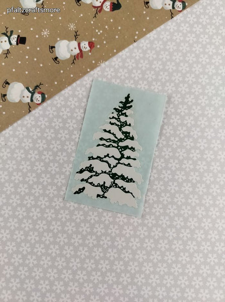 Vintage 1991 Mrs. Grossman's Christmas Snowy Tree Half Sticker Sheet, Unused