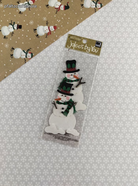 Jolee's by You Christmas Snowmen 3-Dimensional Sticker Pack, New/Sealed