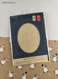 Vintage Christmas Blue Seasons Greetings Counted Cross Stitch/Fabric Greeting Card Kit NEW