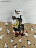 Vintage 2000 The Cat's Meow Gingerbread Santa Claus Wooden Block