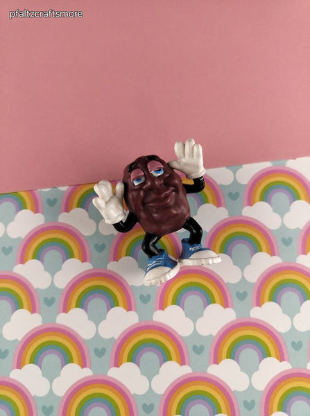 Vintage 1980's California Raisins Blue Shoes PVC Miniature Toy, Nice & Clean