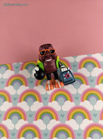Vintage 1980's California Raisins Benny PVC Miniature Toy, Nice & Clean