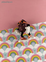 Vintage 1980's California Raisins Orange Sunglasses PVC Miniature Toy, Nice & Clean
