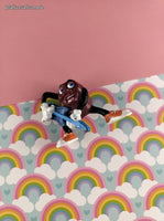 Vintage 1980's California Raisins Musical Guitar PVC Miniature Toy, Nice & Clean