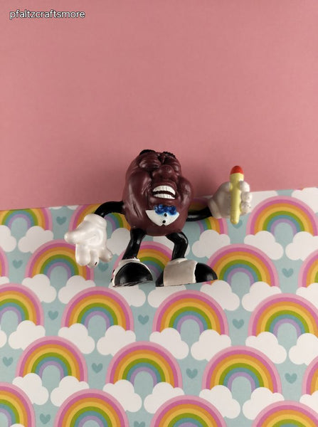 Vintage 1980's California Raisins Musical Singer PVC Miniature Toy, Nice & Clean