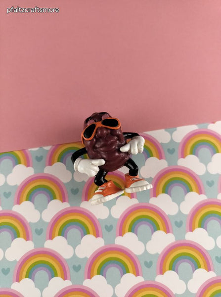 Vintage 1980's California Raisins Orange Shoes PVC Miniature Toy, Nice & Clean