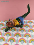 Vintage 1980's TMNT Playmates Mirage Studio Action Figure Pose-able Leatherhead Toy