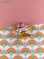 Vintage 1980's Garfield the Cat Hawaiian Shirt PVC Miniature Toy, Nice & Clean