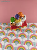 Vintage 1994 McDonalds Burger Fries Shake Happy Birthday Train Plastic Miniature Toy