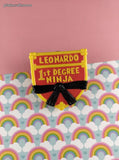 Vintage 1980's TMNT Leonardo Burger King Suction Cup Plastic Miniature Toy