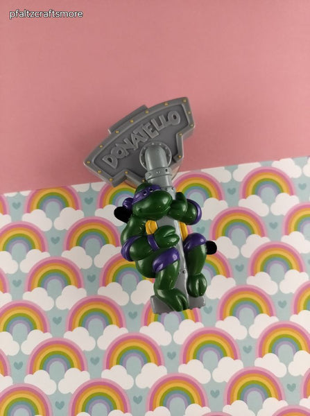 Vintage 1980's TMNT Donatello Burger King Suction Cup Plastic Miniature Toy