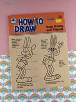Vintage 1983 How to Draw Bugs Bunny Mickey Mouse Softcovers, Set/2