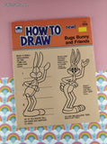 Vintage 1983 How to Draw Bugs Bunny Mickey Mouse Softcovers, Set/2