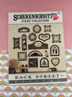 Vintage 1985 Scherenschnitte Folks' Collection Counted Cross Stitch Softcover Booklet