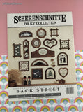 Vintage 1985 Scherenschnitte Folks' Collection Counted Cross Stitch Softcover Booklet