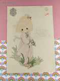 Vintage 1987 Designs by Gloria & Pat Precious Moments the Voice of Spring Counted Cross Stitch Softcover Booklet