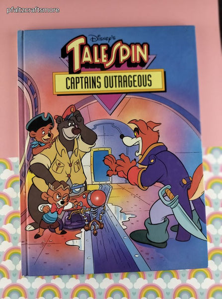 Vintage 1991 Disney's TaleSpin: Captains Outrageous Oversized Hardcover, Like New