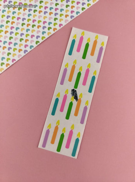 Vintage 1984 Mrs. Grossman's Colorful Birthday Candles Full Sticker Sheet, Unused