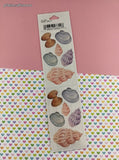 Vintage Frances Meyer FMI Pastel Shells Stickers, 4 Sheets New & Sealed
