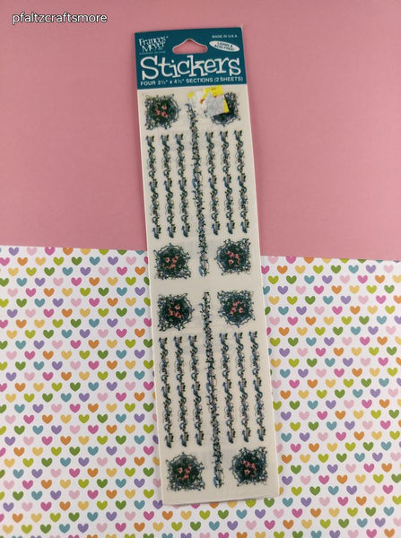Vintage Frances Meyer FMI Floral Bouquet Stickers, 4 Sheets New & Sealed