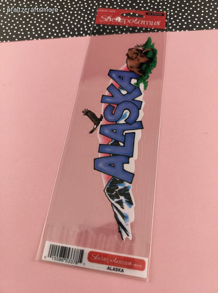 Vintage Stickopotamus Stickers, 50 States: Alaska, 1 Sheet/Sticker New & Sealed