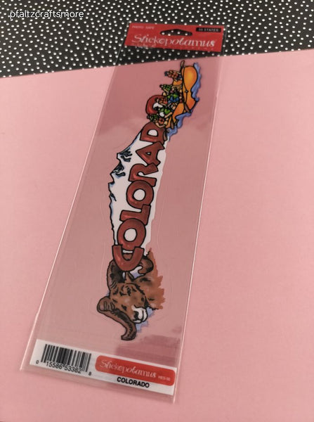 Vintage Stickopotamus Stickers, 50 States: Colorado, 1 Sheet/Sticker New & Sealed