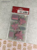 Holiday Time Christmas SPARKLE 3-Dimensional Sticker Pack, New/Sealed