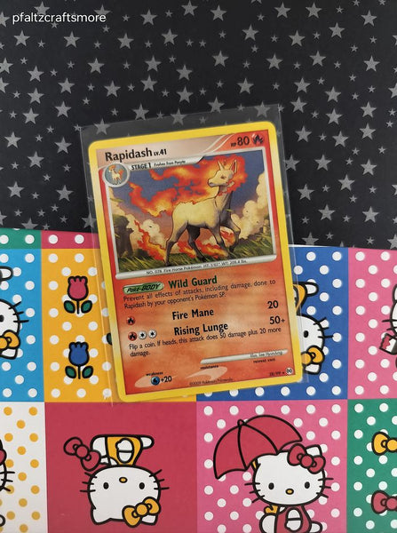 Pokemon TCG - Rapidash Platinum Arceus Rare Non-Holo Card 28/99 - VG
