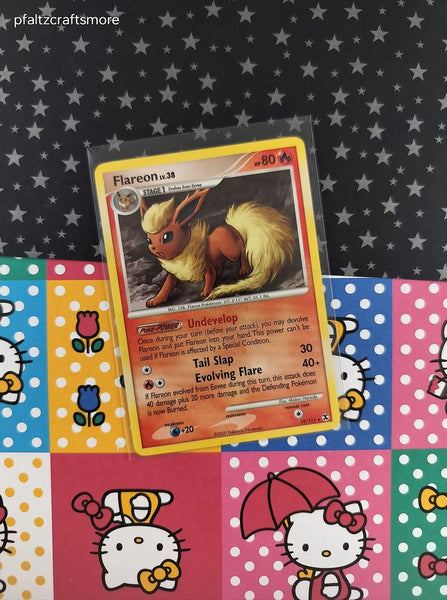 Pokemon TCG - Flareon Rising Rivals Rare Non-Holo Card 19/111 - VG