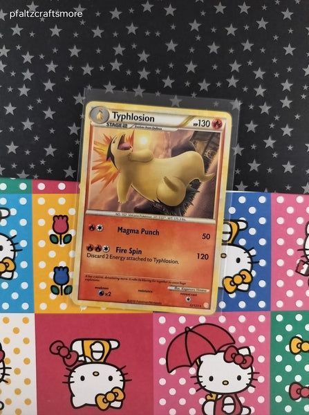 Pokemon TCG - Typhlosion HeartGold SoulSilver Rare Non-Holo Card 32/123 - VG