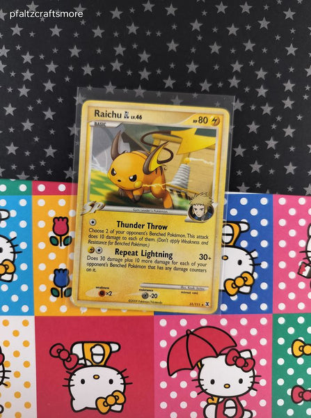 Pokemon TCG - Raichu GL Rare Rising Rivals Non-Holo Pokemon Card 31/111 - LP