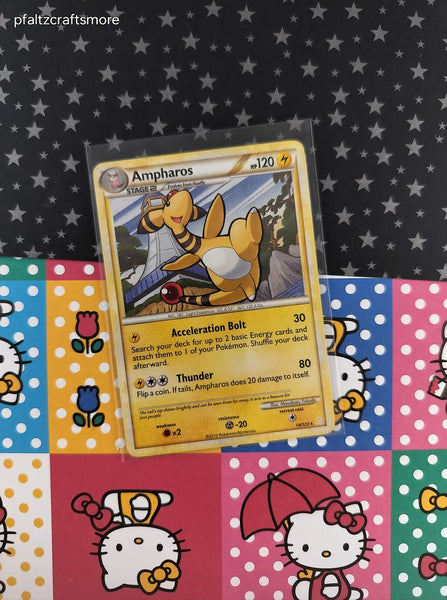 Pokemon TCG - Ampharos HeartGold SoulSilver Rare Non-Holo Pokemon Card 14/123 - VG
