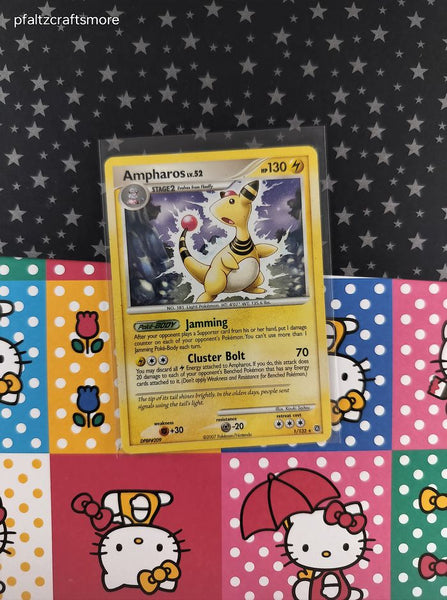 Vintage Rare - Ampharos Secret Wonders Non-Holo Pokemon Card 1/132 - LP