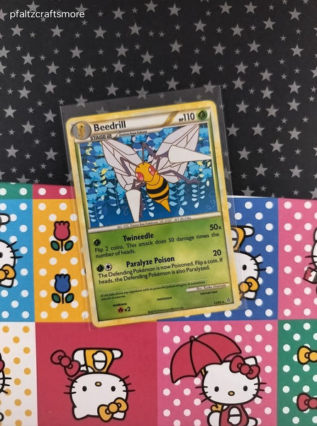 Pokemon TCG - Beedrill Unleashed Rare Non-Holo Pokemon Card 12/95 - VG