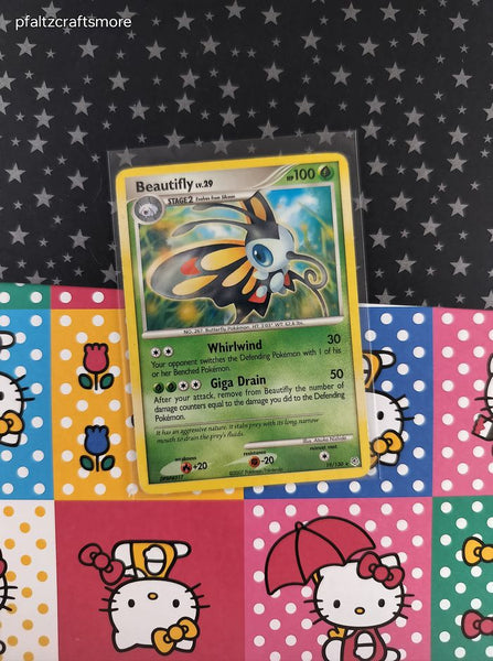 Vintage Rare - Beautifly Diamond & Pearl Rare Non-Holo Pokemon Card 19/130 - MP