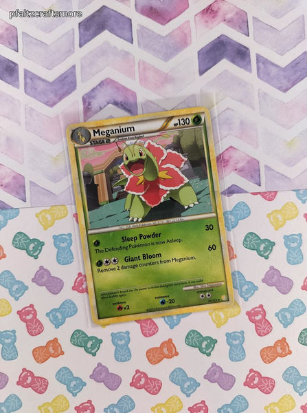 Pokemon TCG - Meganium HeartGold SoulSilver Rare Non-Holo Pokemon Card 26/123 - VG