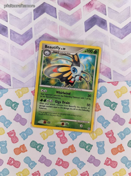 Vintage Rare - Beautifly Diamond & Pearl Rare Non-Holo Pokemon Card 19/130 - VG