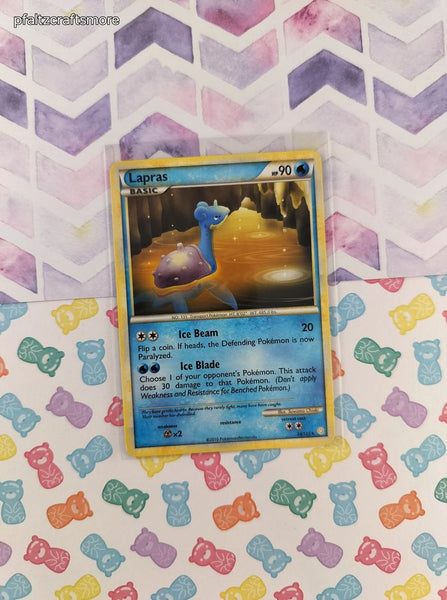 Pokemon TCG - Lapras HeartGold SoulSilver Rare Non-Holo Pokemon Card 24/123 - VG
