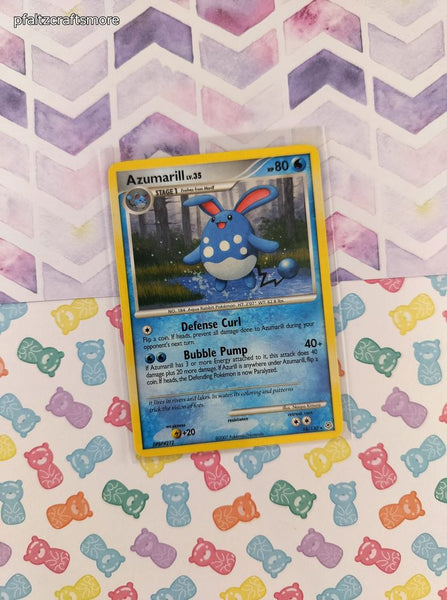 Vintage Rare - Azumarill Diamond & Pearl Non-Holo Pokemon Card 18/130 - VG