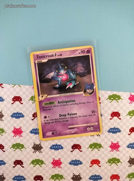 Pokemon TCG - Toxicroak G Platinum Rare Non-Holo Pokemon Card 40/127 - VG