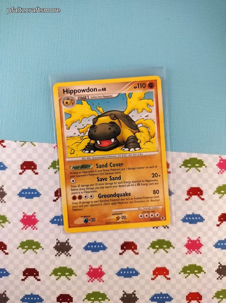Pokemon TCG - Hippowdon Rising RIvals Rare Non-Holo Pokemon Card 25/111 - VG
