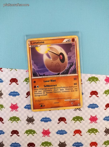 Pokemon TCG - Lunatone Triumphant Rare Non-Holo Pokemon Card 25/102 - VG