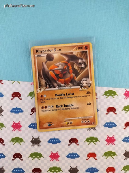 Pokemon TCG - Rhyperior E4 Rising Rivals Rare Non-Holo Pokemon Card 32/111 - HP