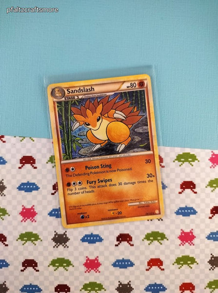 Pokemon TCG - Sandslash HeartGold SoulSilver Rare Non-Holo Pokemon Card 29/123 - VG