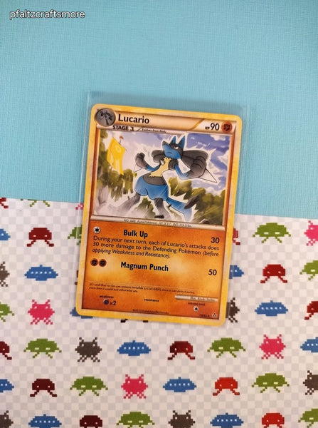 Pokemon TCG - Lucario Unleashed Rare Non-Holo Pokemon Card 19/95 - LP