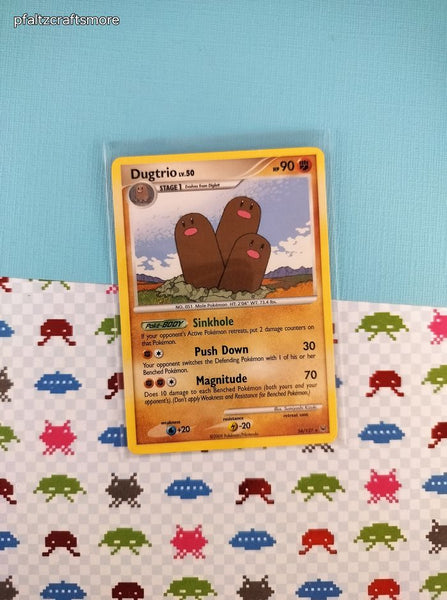 Pokemon TCG - Dugtrio Platinum Rare Non-Holo Pokemon Card 24/127 - VG
