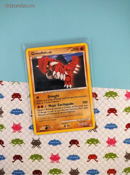 Vintage Rare - Groudon Legends Awakened Non-Holo Pokemon Card 29/146 - LP