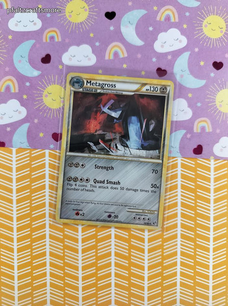 Pokemon TCG - Metagross Undaunted Rare Non-Holo Pokemon Card 18/90 - VG