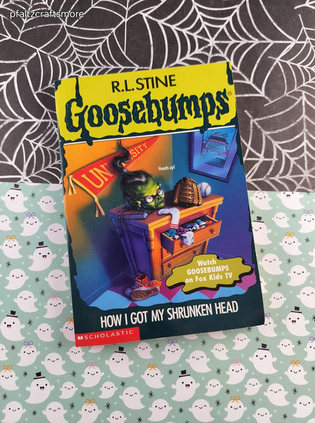 Vintage 1996 1st Printing R.L. Stine Goosebumps #39, How I Got My Shrunken Head Softcover, Like New